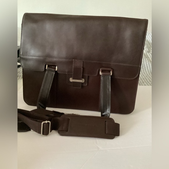CutterBuck brown leather briefcase BRAND NEW - Picture 2 of 11